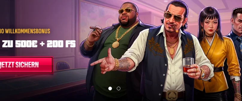 MafiaCasino — 100% jusqu'à 500 € + 200 tours gratuits